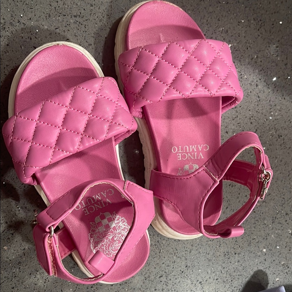 Vince Camuto Kids Quilted Pink Sandals